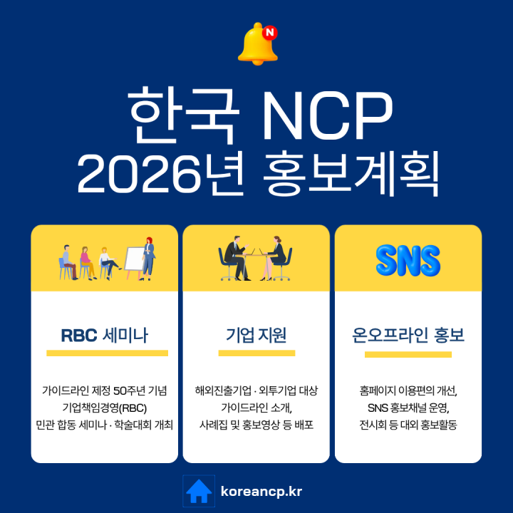 (홍보계획) 2026년도 한국NCP의 OECD 가이드라인 홍보계획